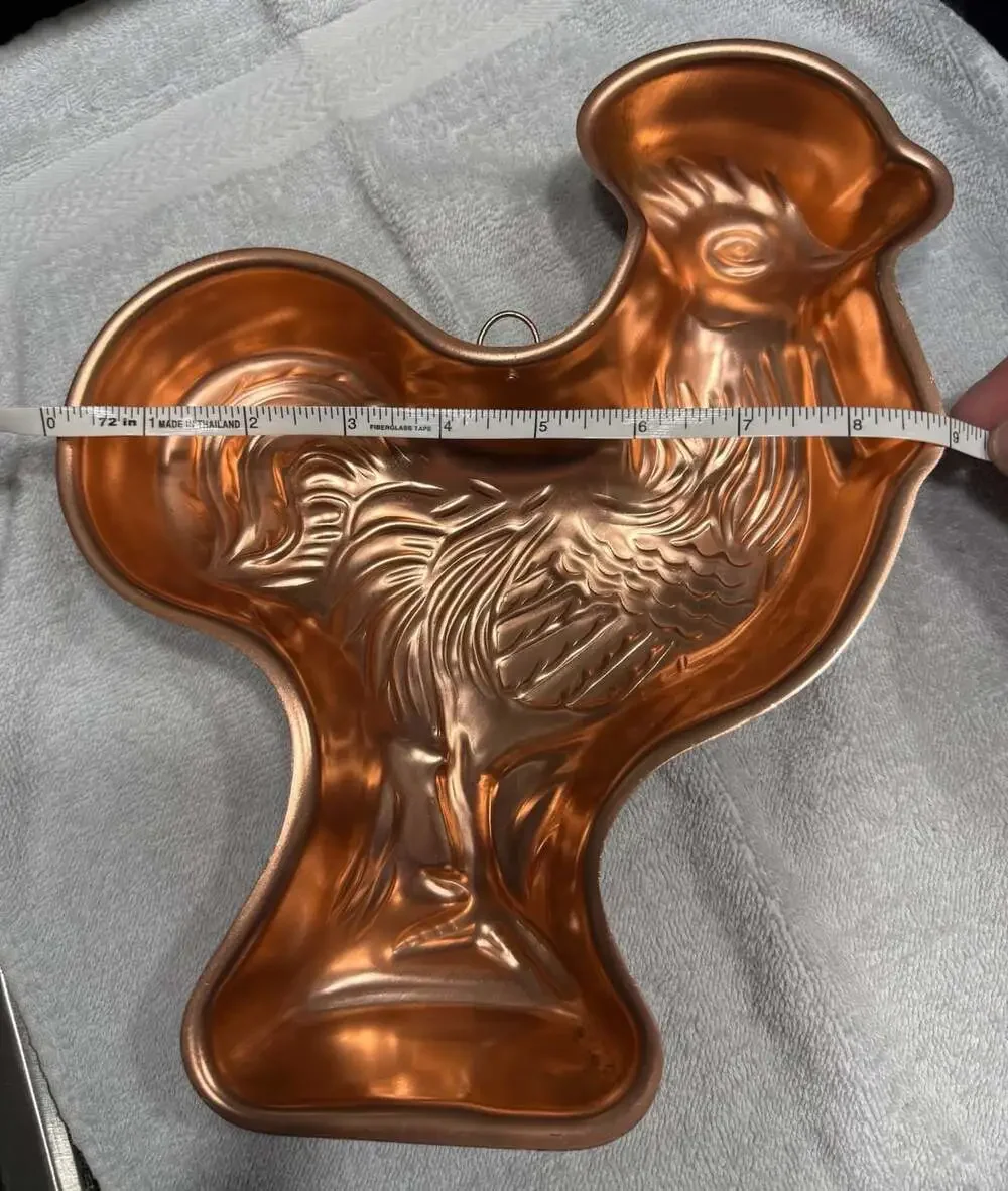Vintage Copper Colored Aluminum Rooster Mold